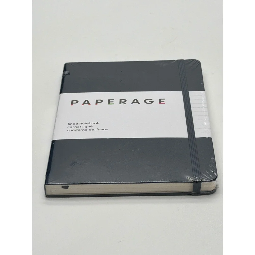 Paperage Lined Notebook Navy Blue Hardcover 160 Pages 100gsm 5.7x8 Journal
